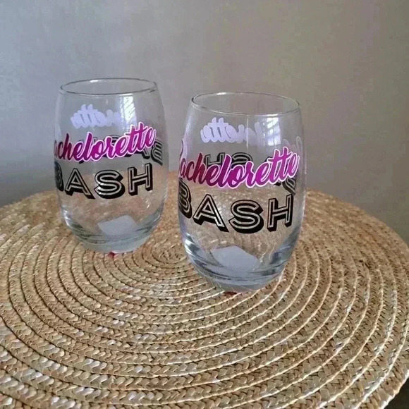 STEMLESS BACHELORETTE BASH WINE GLASS $10 Each - Picture 3 of 4